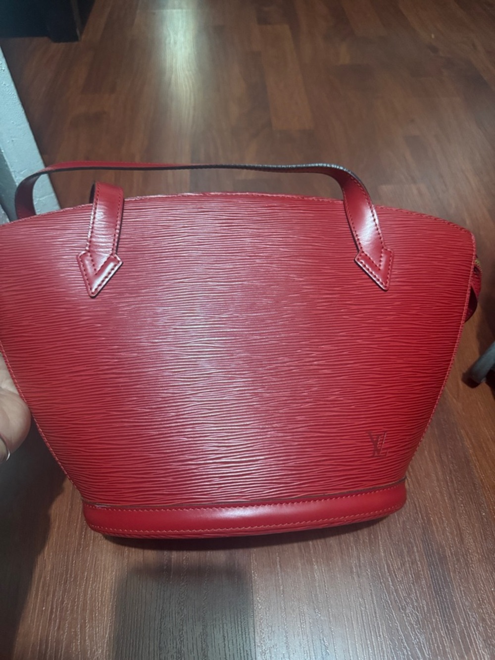 Louis Vuitton Red Epi Leather Structured Tote